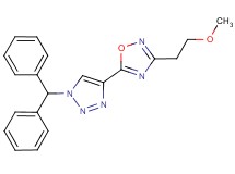5-[1-(diphenylmethyl)-1H-1,2,3-triazol-4-yl]-3-(2-methoxyethyl)-1,2,4-oxadiazole