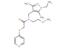 N-[(1-ethyl-3,5-dimethyl-1H-pyrazol-4-yl)methyl]-N-(2-methoxyethyl)-2-(pyridin-4-ylthio)acetamide