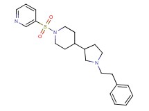3-({4-[1-(2-phenylethyl)-3-pyrrolidinyl]-1-piperidinyl}sulfonyl)pyridine