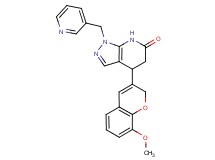 4-(8-methoxy-2H-chromen-3-yl)-1-(pyridin-3-ylmethyl)-1,4,5,7-tetrahydro-6H-pyrazolo[3,4-b]pyridin-6-one