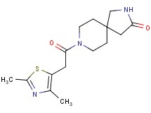 8-[(2,4-dimethyl-1,3-thiazol-5-yl)acetyl]-2,8-diazaspiro[4.5]decan-3-one