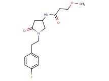 N-{1-[2-(4-fluorophenyl)ethyl]-5-oxo-3-pyrrolidinyl}-3-methoxypropanamide