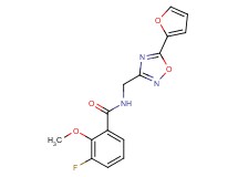 3-fluoro-N-{[5-(2-furyl)-1,2,4-oxadiazol-3-yl]methyl}-2-methoxybenzamide