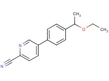5-[4-(1-ethoxyethyl)phenyl]pyridine-2-carbonitrile