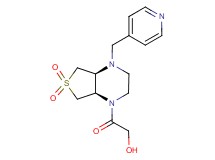 2-[(4aS*,7aR*)-6,6-dioxido-4-(4-pyridinylmethyl)hexahydrothieno[3,4-b]pyrazin-1(2H)-yl]-2-oxoethanol