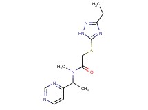 2-[(3-ethyl-1H-1,2,4-triazol-5-yl)thio]-N-methyl-N-(1-pyrimidin-4-ylethyl)acetamide