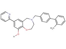 4-[(2'-methyl-4-biphenylyl)methyl]-7-(2-pyridinyl)-2,3,4,5-tetrahydro-1,4-benzoxazepin-9-ol