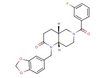 (4aR*,8aS*)-1-(1,3-benzodioxol-5-ylmethyl)-6-(3-fluorobenzoyl)octahydro-1,6-naphthyridin-2(1H)-one