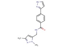 N-[(1,3-dimethyl-1H-pyrazol-5-yl)methyl]-4-(1H-pyrazol-3-yl)benzamide