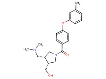 {(3R*,4R*)-4-[(dimethylamino)methyl]-1-[4-(3-methylphenoxy)benzoyl]pyrrolidin-3-yl}methanol