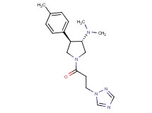 (3S*,4R*)-N,N-dimethyl-4-(4-methylphenyl)-1-[3-(1H-1,2,4-triazol-1-yl)propanoyl]pyrrolidin-3-amine