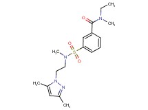 3-{[[2-(3,5-dimethyl-1H-pyrazol-1-yl)ethyl](methyl)amino]sulfonyl}-N-ethyl-N-methylbenzamide
