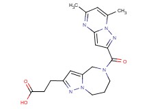 3-{5-[(5,7-dimethylpyrazolo[1,5-a]pyrimidin-2-yl)carbonyl]-5,6,7,8-tetrahydro-4H-pyrazolo[1,5-a][1,4]diazepin-2-yl}propanoic acid