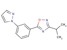 3-isopropyl-5-[3-(1H-pyrazol-1-yl)phenyl]-1,2,4-oxadiazole