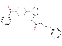 N-[1-(1-isonicotinoyl-4-piperidinyl)-1H-pyrazol-5-yl]-4-phenylbutanamide