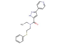 N-ethyl-N-[2-(phenylthio)ethyl]-3-pyridin-4-yl-1H-pyrazole-5-carboxamide