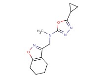 5-cyclopropyl-N-methyl-N-(4,5,6,7-tetrahydro-1,2-benzisoxazol-3-ylmethyl)-1,3,4-oxadiazol-2-amine