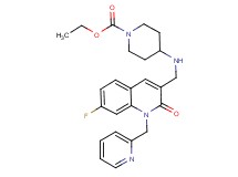 ethyl 4-({[7-fluoro-2-oxo-1-(2-pyridinylmethyl)-1,2-dihydro-3-quinolinyl]methyl}amino)-1-piperidinecarboxylate