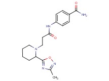 4-({3-[2-(3-methyl-1,2,4-oxadiazol-5-yl)piperidin-1-yl]propanoyl}amino)benzamide