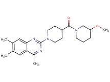2-{4-[(3-methoxy-1-piperidinyl)carbonyl]-1-piperidinyl}-4,6,7-trimethylquinazoline
