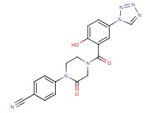 4-{4-[2-hydroxy-5-(1H-tetrazol-1-yl)benzoyl]-2-oxo-1-piperazinyl}benzonitrile