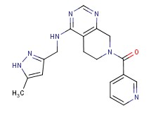 N-[(5-methyl-1H-pyrazol-3-yl)methyl]-7-(pyridin-3-ylcarbonyl)-5,6,7,8-tetrahydropyrido[3,4-d]pyrimidin-4-amine