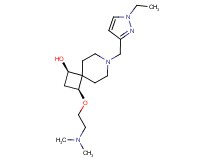 (1R*,3S*)-3-[2-(dimethylamino)ethoxy]-7-[(1-ethyl-1H-pyrazol-3-yl)methyl]-7-azaspiro[3.5]nonan-1-ol