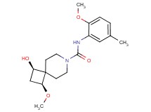 (1R*,3S*)-1-hydroxy-3-methoxy-N-(2-methoxy-5-methylphenyl)-7-azaspiro[3.5]nonane-7-carboxamide