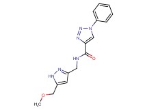 N-{[5-(methoxymethyl)-1H-pyrazol-3-yl]methyl}-1-phenyl-1H-1,2,3-triazole-4-carboxamide