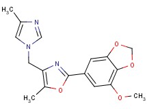 2-(7-methoxy-1,3-benzodioxol-5-yl)-5-methyl-4-[(4-methyl-1H-imidazol-1-yl)methyl]-1,3-oxazole