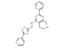 2-pyridin-2-yl-N-[(3-pyridin-3-yl-1,2,4-oxadiazol-5-yl)methyl]-5,6,7,8-tetrahydropyrido[3,4-d]pyrimidin-4-amine