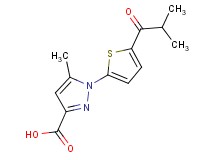 1-(5-isobutyryl-2-thienyl)-5-methyl-1H-pyrazole-3-carboxylic acid