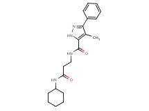 N-[3-(cyclohexylamino)-3-oxopropyl]-4-methyl-3-phenyl-1H-pyrazole-5-carboxamide