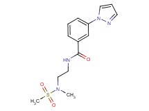 N-{2-[methyl(methylsulfonyl)amino]ethyl}-3-(1H-pyrazol-1-yl)benzamide