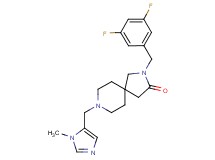 2-(3,5-difluorobenzyl)-8-[(1-methyl-1H-imidazol-5-yl)methyl]-2,8-diazaspiro[4.5]decan-3-one