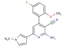 2-amino-4-(5-fluoro-2-methoxyphenyl)-6-(1-methyl-1H-pyrrol-3-yl)nicotinonitrile