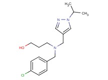 3-{(4-chlorobenzyl)[(1-isopropyl-1H-pyrazol-4-yl)methyl]amino}propan-1-ol