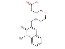 {4-[(1-methyl-2-oxo-1,2-dihydro-3-quinolinyl)methyl]-3-morpholinyl}acetic acid