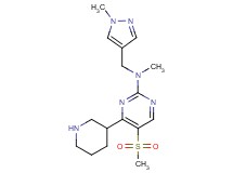 N-methyl-N-[(1-methyl-1H-pyrazol-4-yl)methyl]-5-(methylsulfonyl)-4-(3-piperidinyl)-2-pyrimidinamine hydrochloride