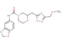 N-1,3-benzodioxol-5-yl-2-{[3-(methoxymethyl)-1,2,4-oxadiazol-5-yl]methyl}morpholine-4-carboxamide