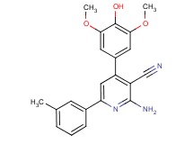 2-amino-4-(4-hydroxy-3,5-dimethoxyphenyl)-6-(3-methylphenyl)nicotinonitrile