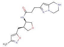 N-{rel-(3R,4S)-4-[(3-methyl-5-isoxazolyl)methyl]tetrahydro-3-furanyl}-3-(4,5,6,7-tetrahydropyrazolo[1,5-a]pyrazin-2-yl)propanamide hydrochloride