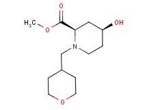 methyl (2R*,4S*)-4-hydroxy-1-(tetrahydro-2H-pyran-4-ylmethyl)piperidine-2-carboxylate