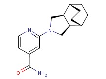 2-[(1R*,2R*,6S*,7S*)-4-azatricyclo[5.2.2.0~2,6~]undec-4-yl]isonicotinamide