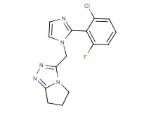3-{[2-(2-chloro-6-fluorophenyl)-1H-imidazol-1-yl]methyl}-6,7-dihydro-5H-pyrrolo[2,1-c][1,2,4]triazole