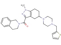 2-({1-methyl-5-[4-(2-thienylmethyl)-1-piperazinyl]-4,5,6,7-tetrahydro-1H-indazol-3-yl}carbonyl)-1,2,3,4-tetrahydroisoquinoline