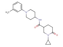 1-cyclopropyl-N-[1-(3-methylphenyl)-4-piperidinyl]-6-oxo-3-piperidinecarboxamide