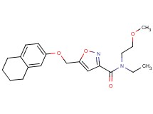 N-ethyl-N-(2-methoxyethyl)-5-[(5,6,7,8-tetrahydronaphthalen-2-yloxy)methyl]isoxazole-3-carboxamide