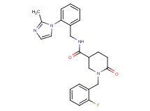 1-(2-fluorobenzyl)-N-[2-(2-methyl-1H-imidazol-1-yl)benzyl]-6-oxo-3-piperidinecarboxamide