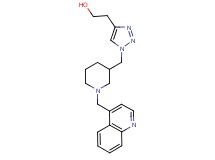 2-(1-{[1-(4-quinolinylmethyl)-3-piperidinyl]methyl}-1H-1,2,3-triazol-4-yl)ethanol bis(trifluoroacetate) (salt)